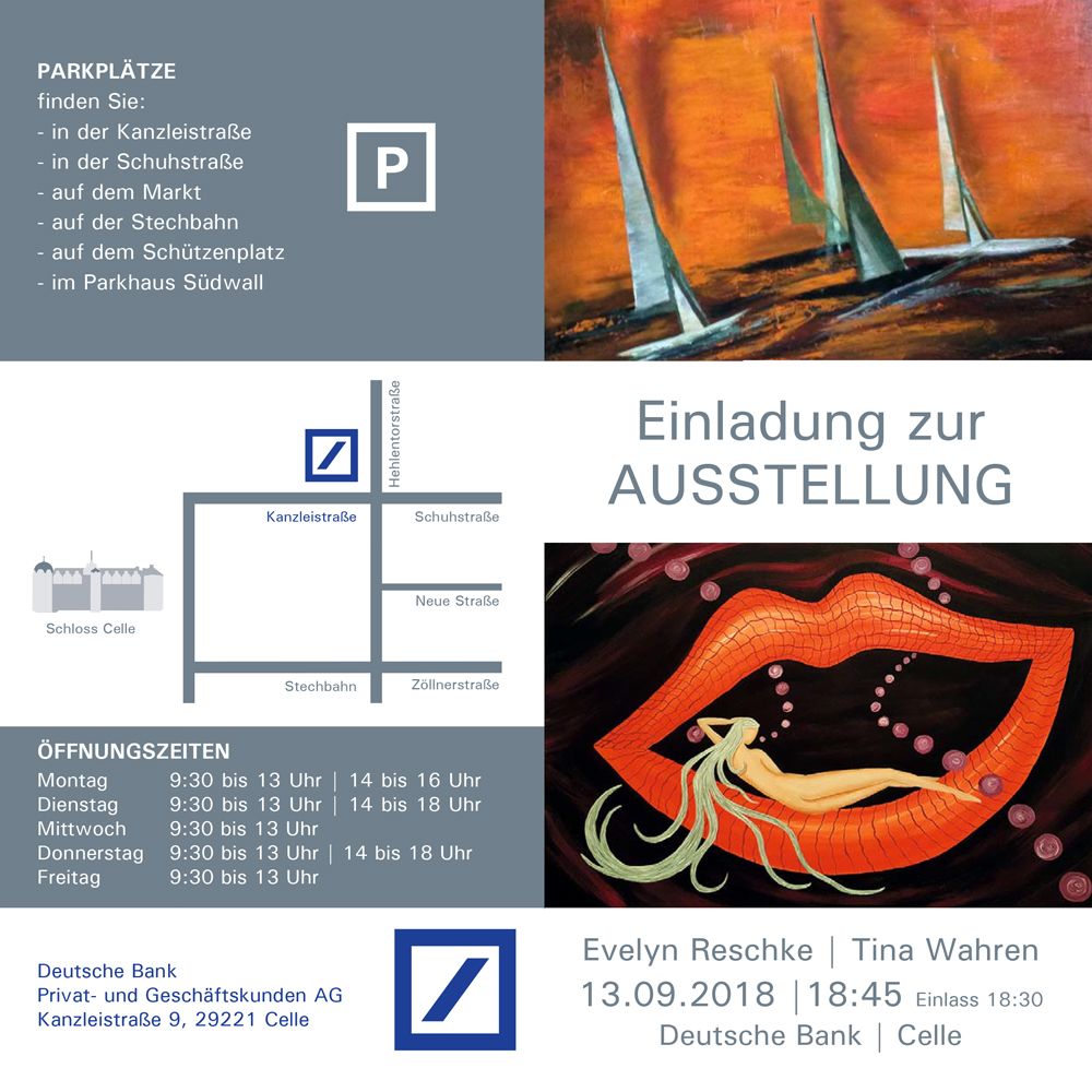 Ausstellung Celle 13 09 2018 31 01 2019 Atelier Tina Wahren